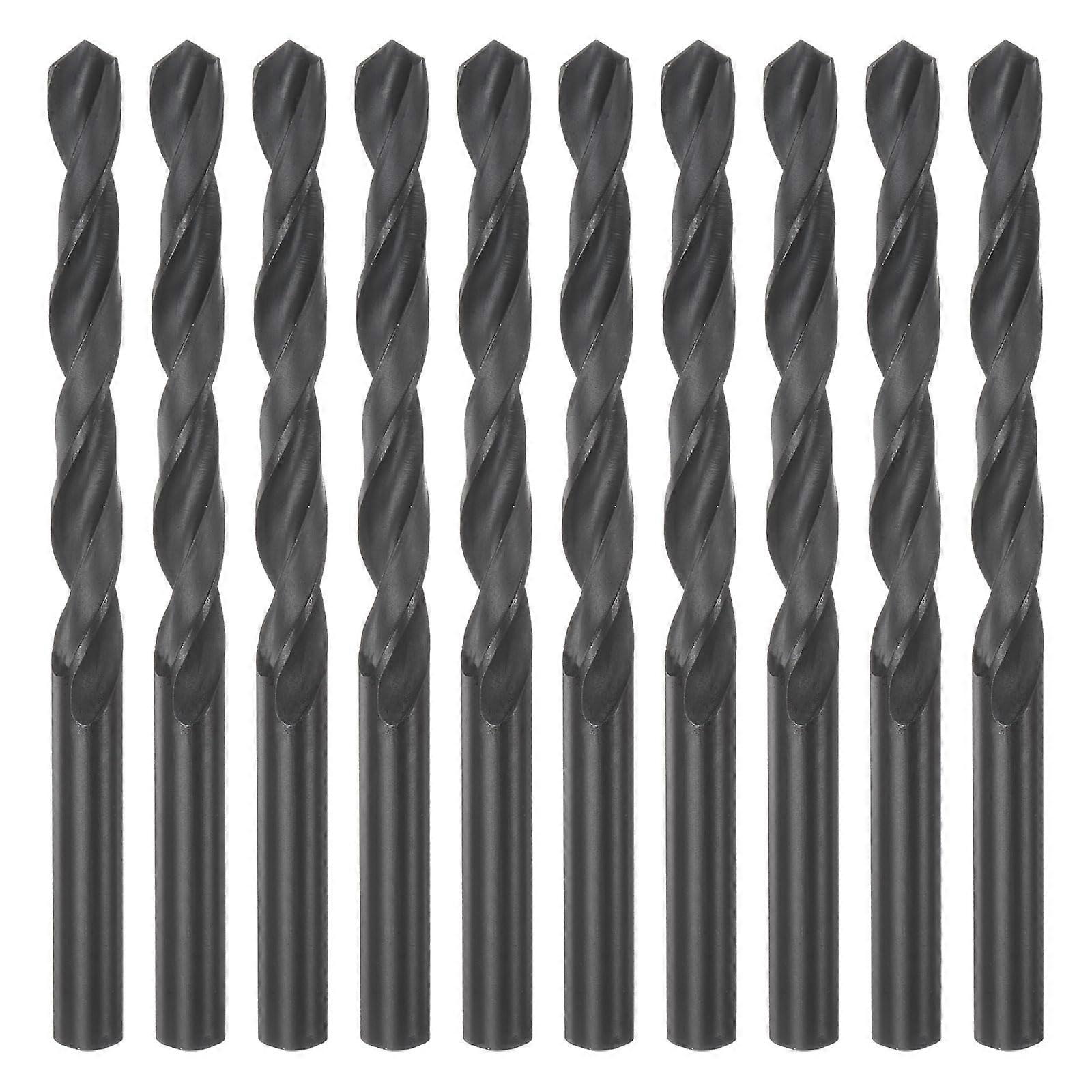 10pcs Jobber Drill Bits 8.5mm (11/32') Nitride Coated High Speed Steel (HSS) 4341 Twist Drill Bits