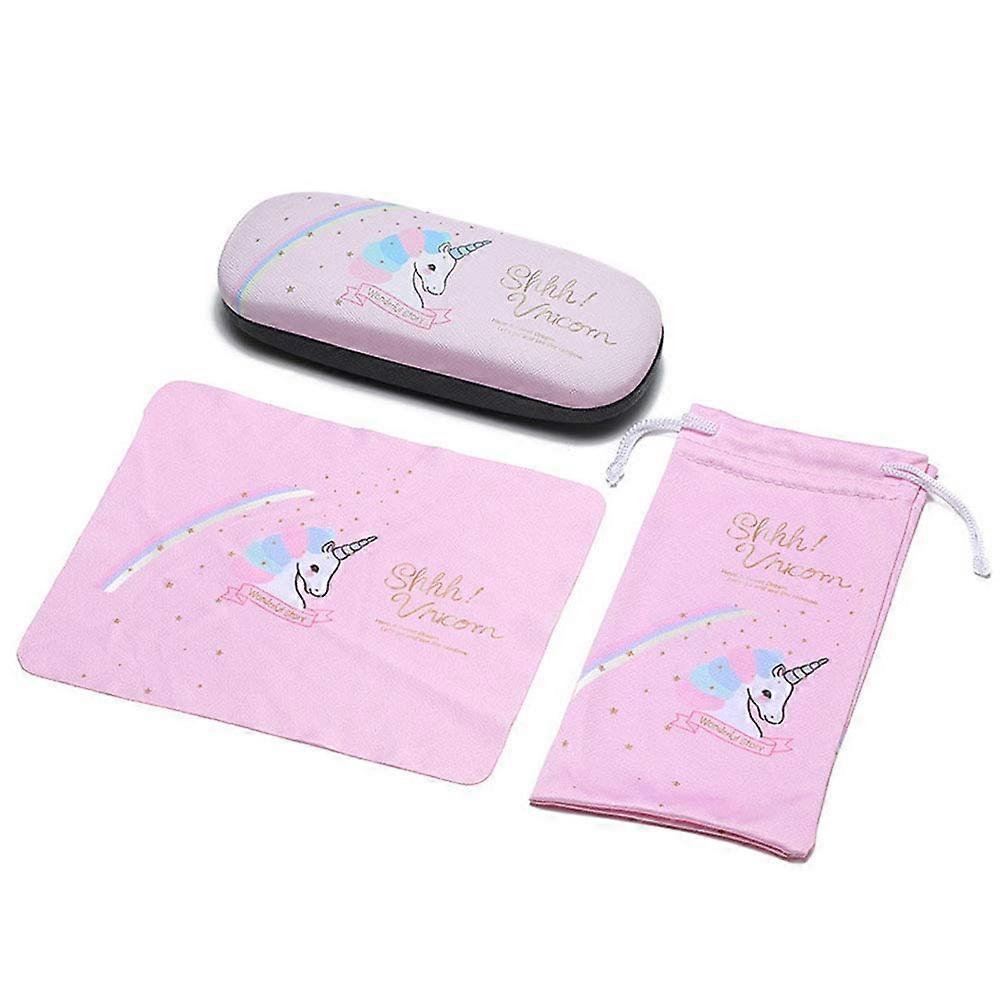 Unicorn glasses case set with cleaning and cloth glasses Torcu holder fixing case