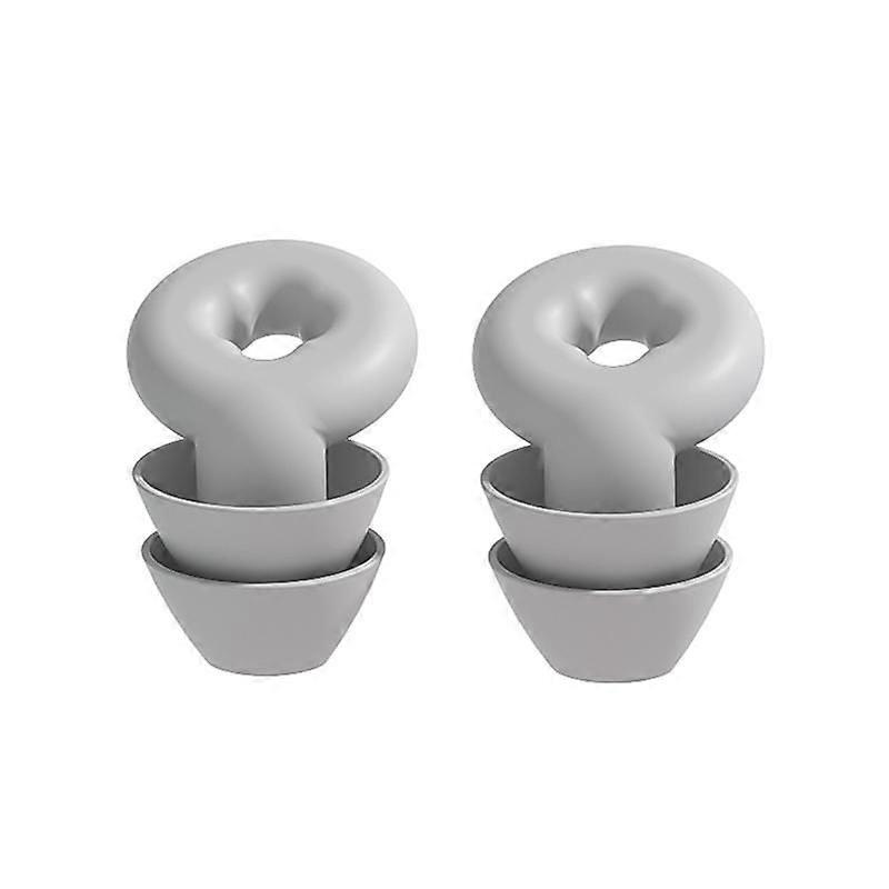 Soft Ear Plugs for Noise Reduction Waterproof Silicone Ear Plug for Sleeping Airplanes Noise Sensitivity Gray
