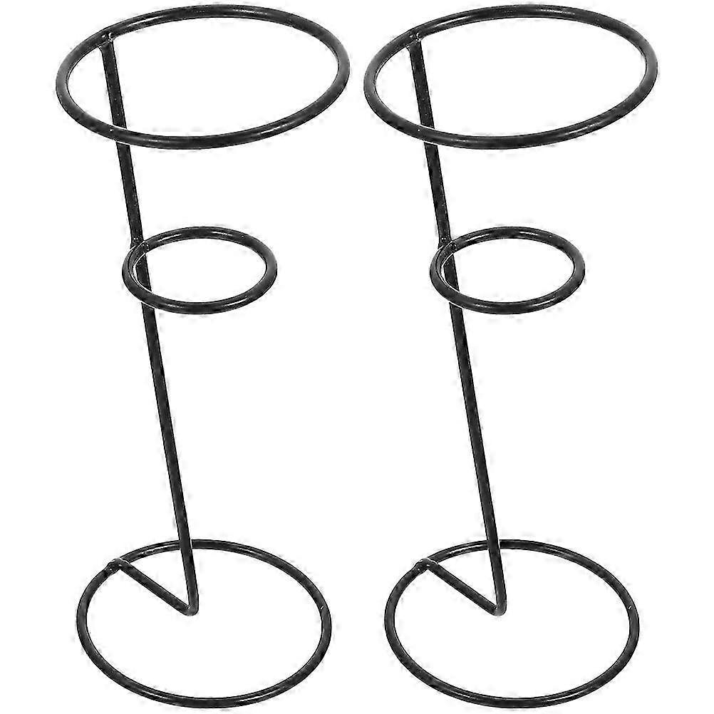 2pcs Metal Ice Cream Cone Holder Iron Ice Cream Stand Sushi Roll Ice Cream Display Holder Stand