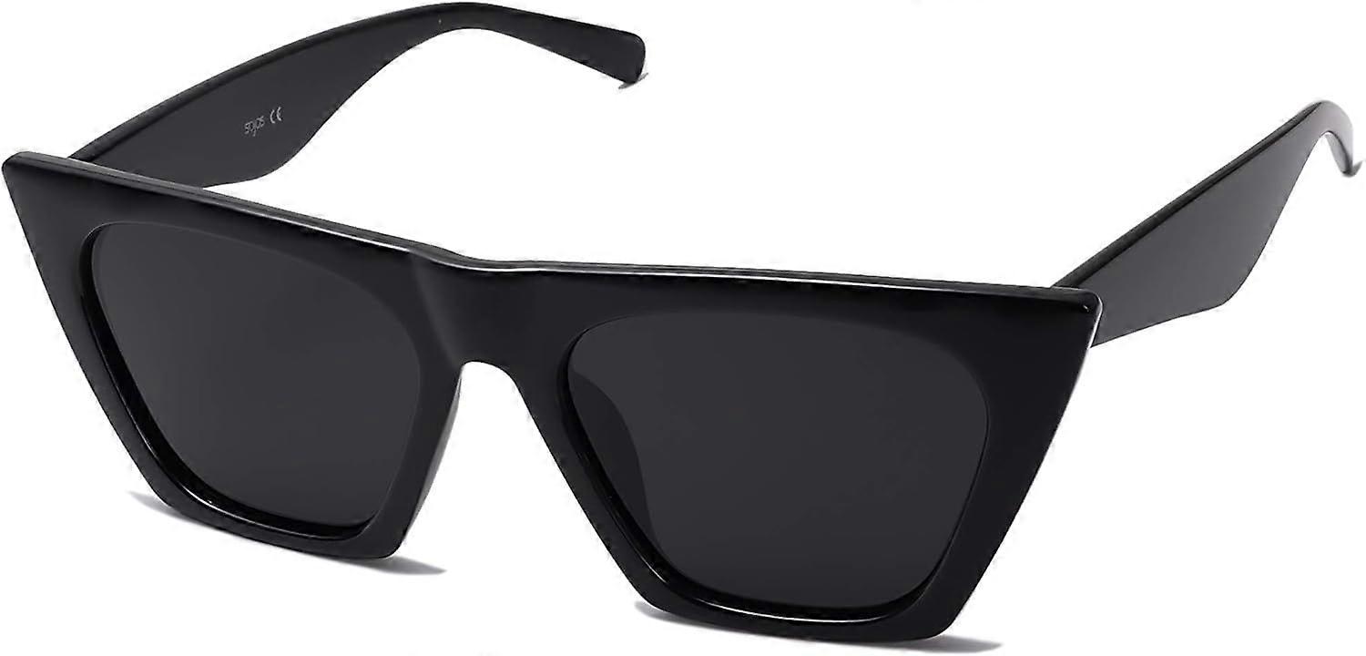 SCSYV Oversized Square Cateye polarisoidut aurinkolasit naisille Miehet Isot trendikkäät aurinkolasit