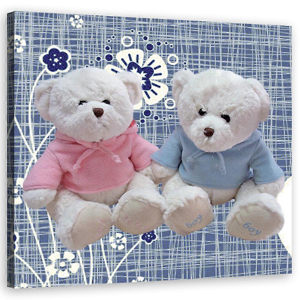 Obraz na plátně, Dva medvídci - 40x40