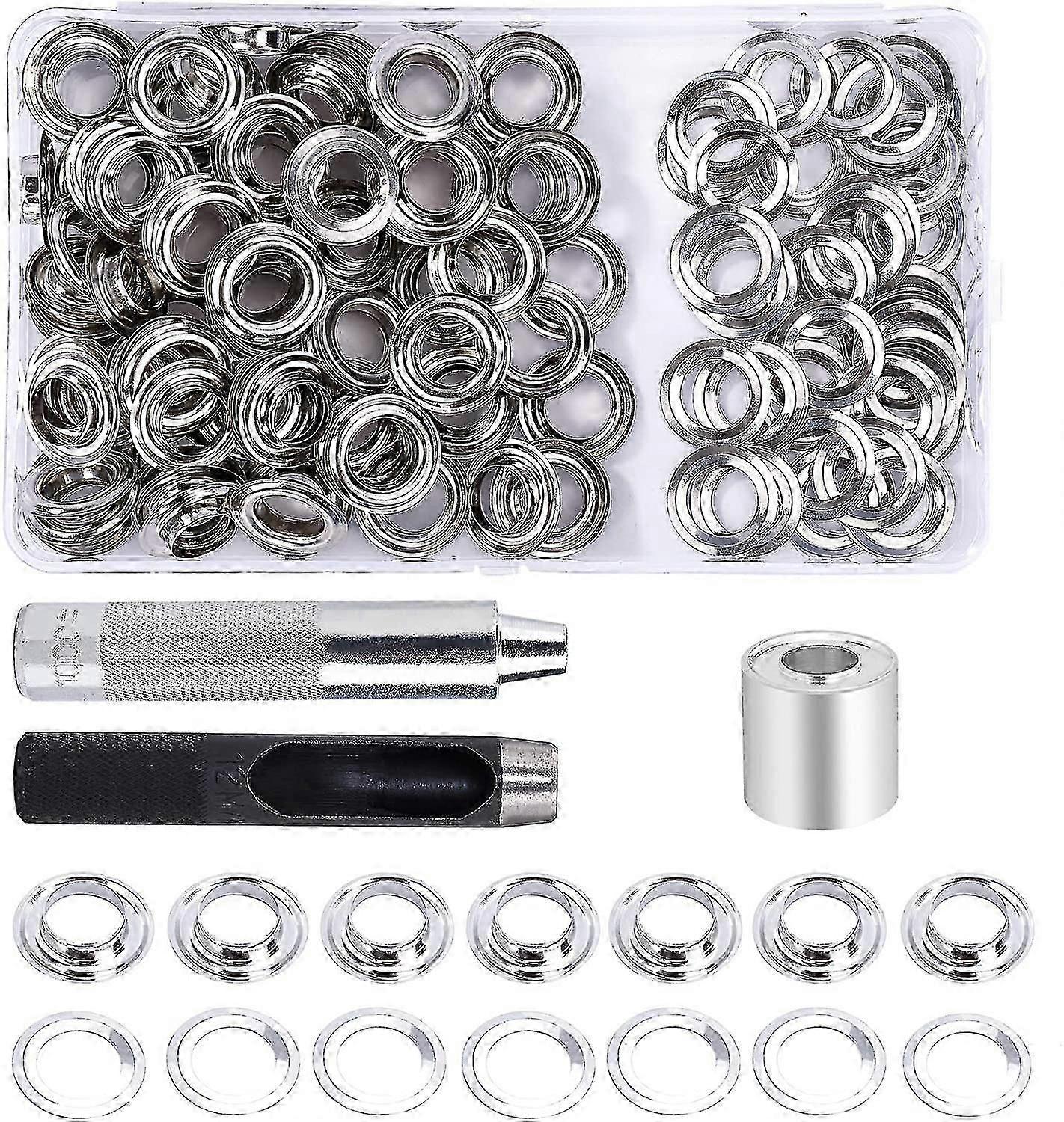 Grommet Eyelets Tool Kit 12mm 100 Sets With 3pcs Grommet