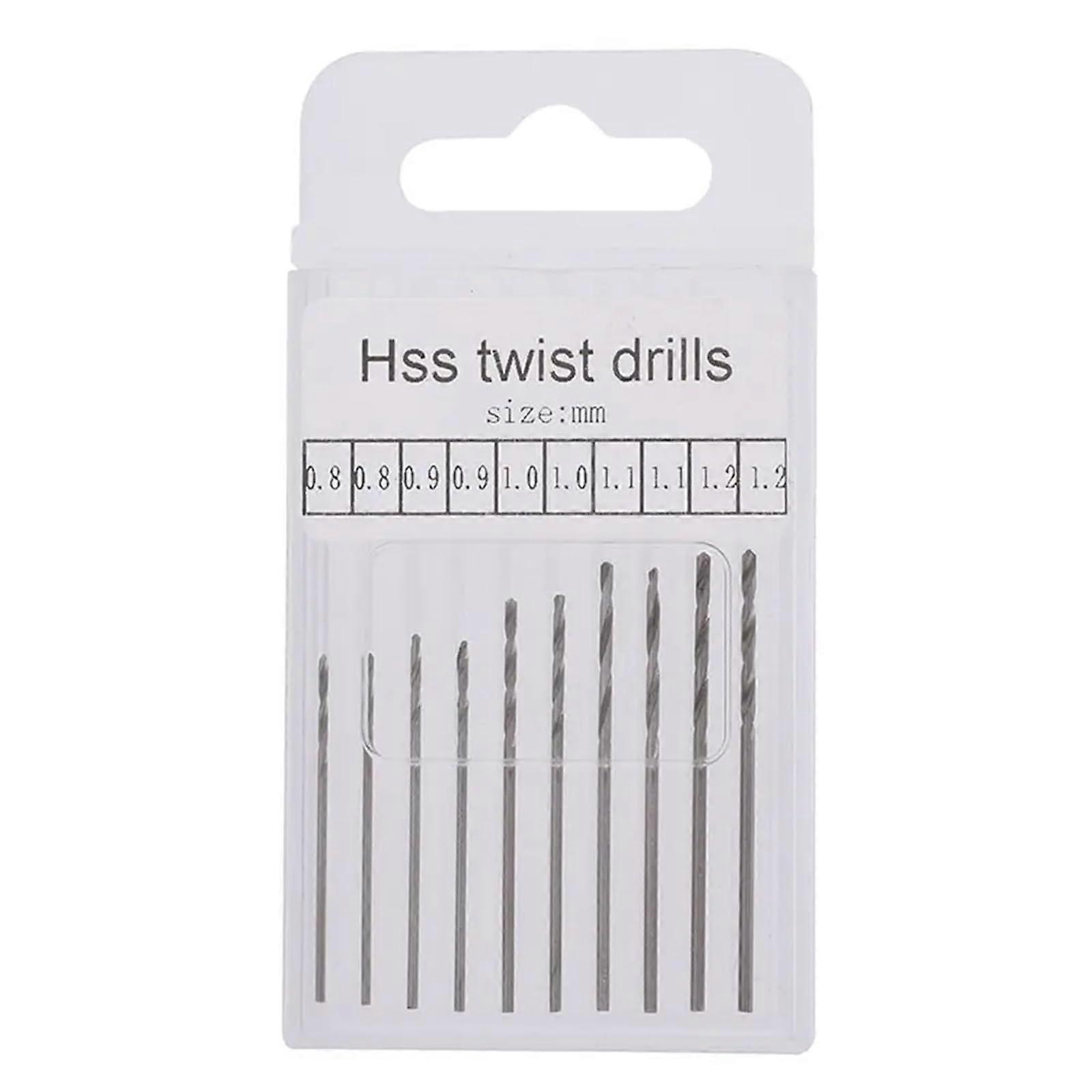 10Pcs Straight Shank Twist Drill Bits Multifunctional Engraving Drill Bits Practical HSS Drill Bit Punch Tools(A)