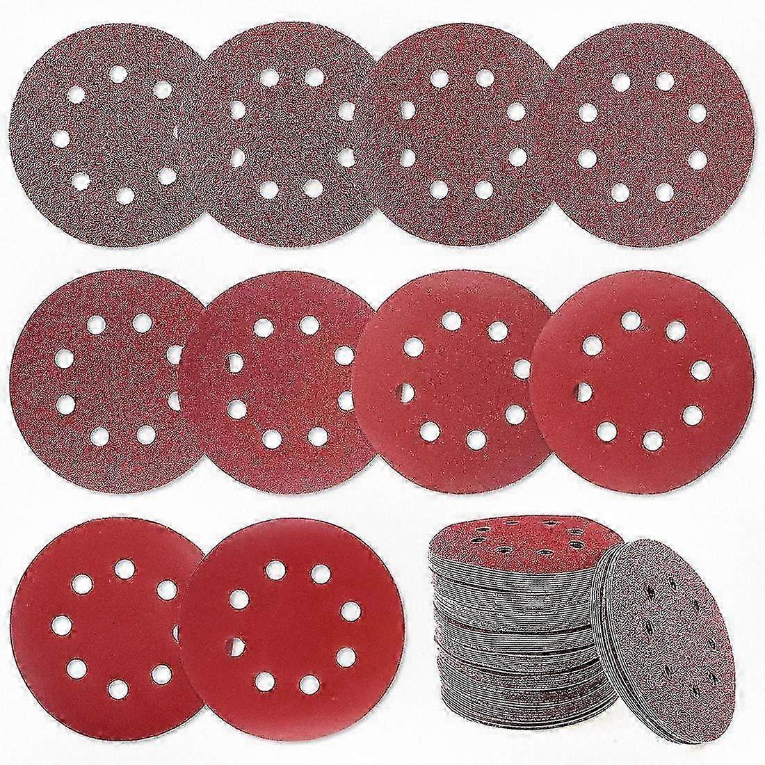 10pcs 9 Polegadas 8 Furos Sem Poeira Gancho e Loop Disco de Lixa Sortimento, 150 Folhas de Lixa de Grão para Alisar Superfícies