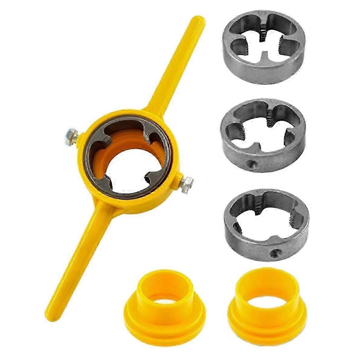 1PCS Plastic Pipe Thread Die Kit, PVC Pipe Threader Plumbing Tool