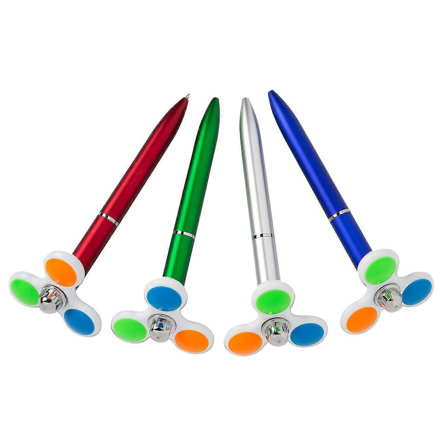 Spinning Topper Fidget Pens Set of 12, Assorted Colors, Durable Plastic, Ideal for Stress Relief and Focus
