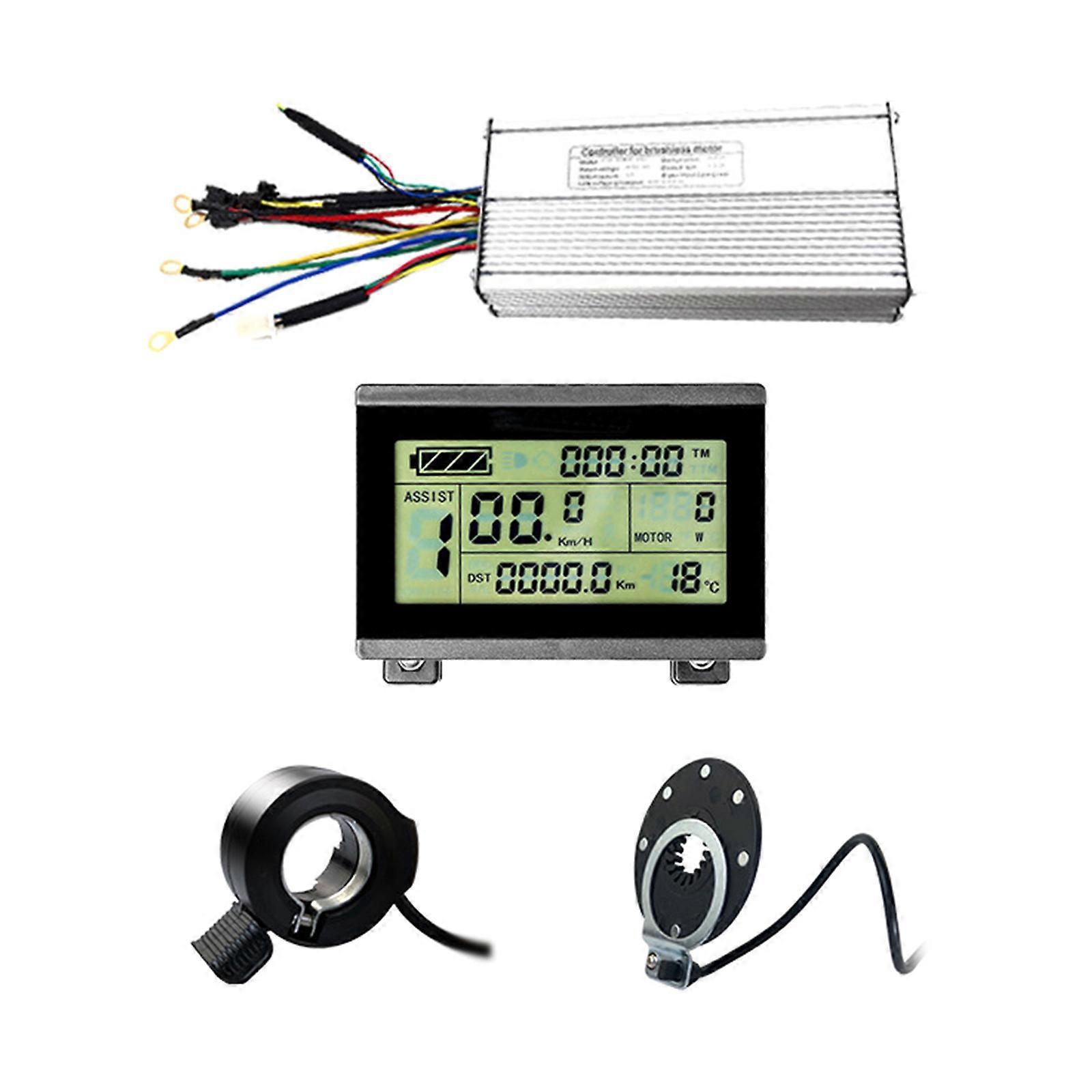 Electric Bike Sine Waves Controller 24V 36V 48V 72V 1000W 30A 3 Modes Brushless Motor Speed Controller & LCD Display Kit