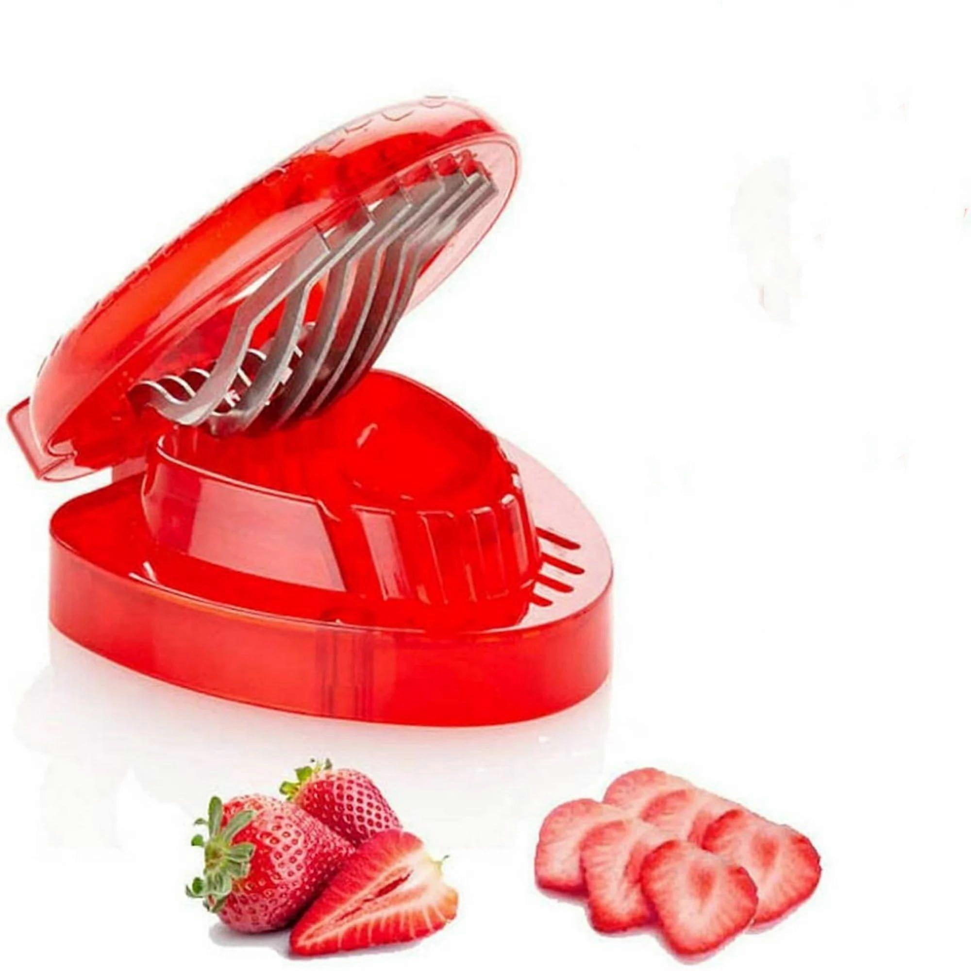2 Piece Strawberry Slicer Knife Set, Morango Sheller Stem Remover Fruit Leaf Sheller