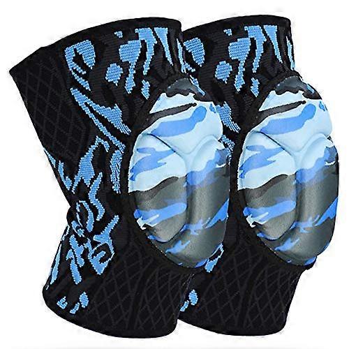 basketball knee protector sleeve elastic support knee protector blue