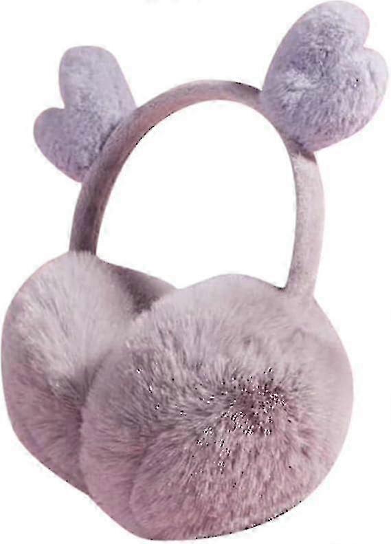 ウィンターフェイクファーイヤーマフ - 寒い季節のための暖かいヘッドバンド(グレー)