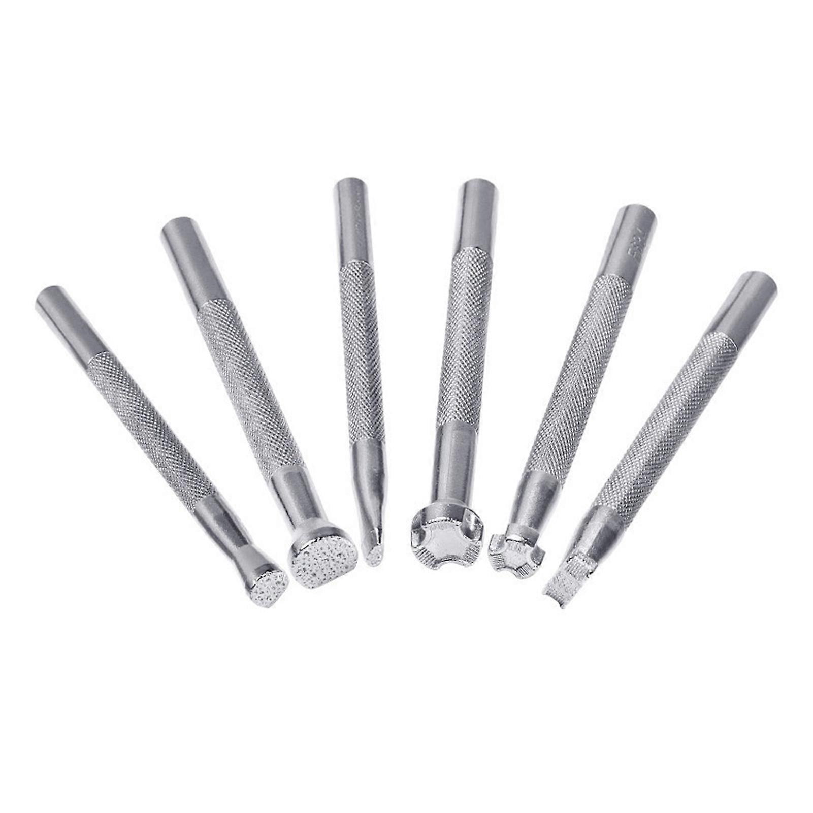 Leather Stamping Tools Non-Slip Different Shape Handle DIY Handcraft Making Tool