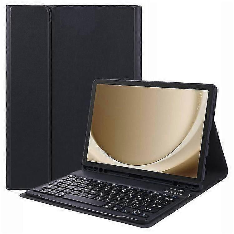 Compatible For  Galaxy Tab A9+ PU Leather Tablet Stand Case with Bluetooth Keyboard , English + Ukrainian Keyboard
