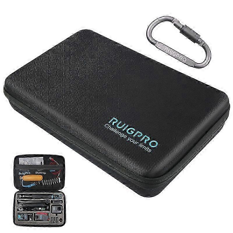 RUIGPRO Shockproof Waterproof Portable Case Box for DJI Osmo Action, Size: 33.5cm x 22.7cm x 6.3cm(Black) 2025