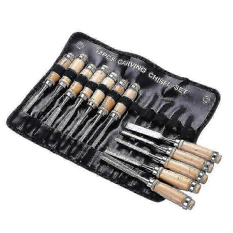 12 Pcs Professional Woodcarving Tools Set