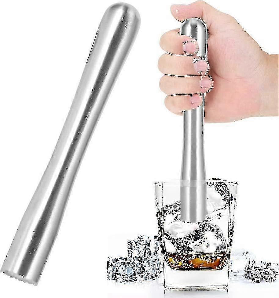 Stainless Steel Cocktail Muddler for Mojitos & Fruit Mixing