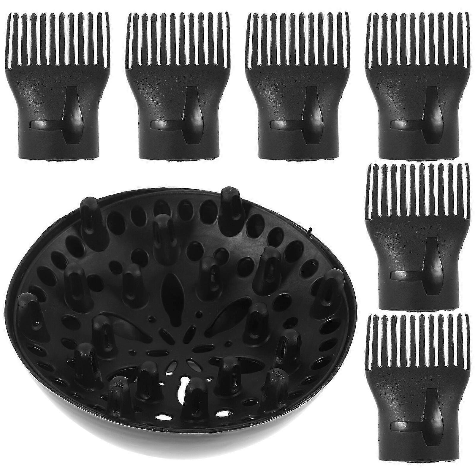 Ensemble de peignes diffuseurs pour sèche-cheveux - 9x6.5x4.8cm Remplacement de l’embout noir