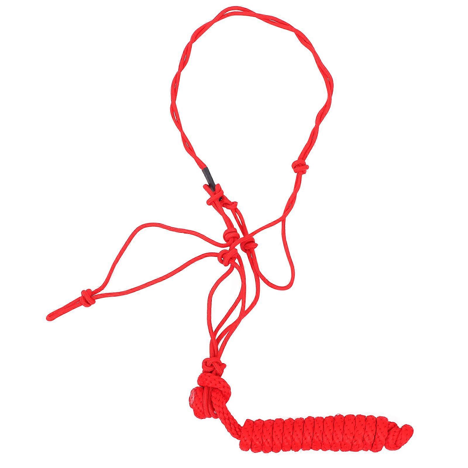 Rope Halters Polyester Horse Halter Training Tool Outdoor Use 120X4X4CM Red 1Pcs