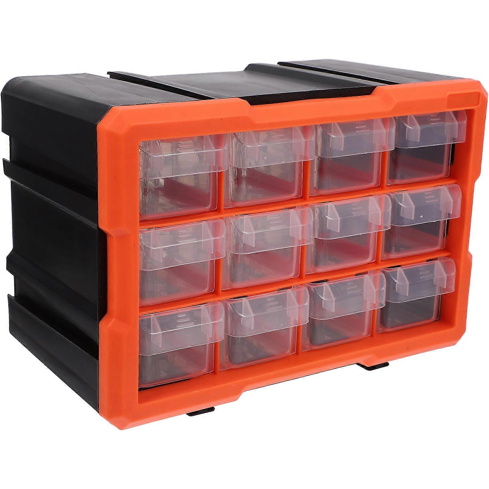 Parts Organizer Tool Cabinet Storage Box Multi-colored 30.00X20.00X16.50CM Multi-compartment Categorization 1Pack