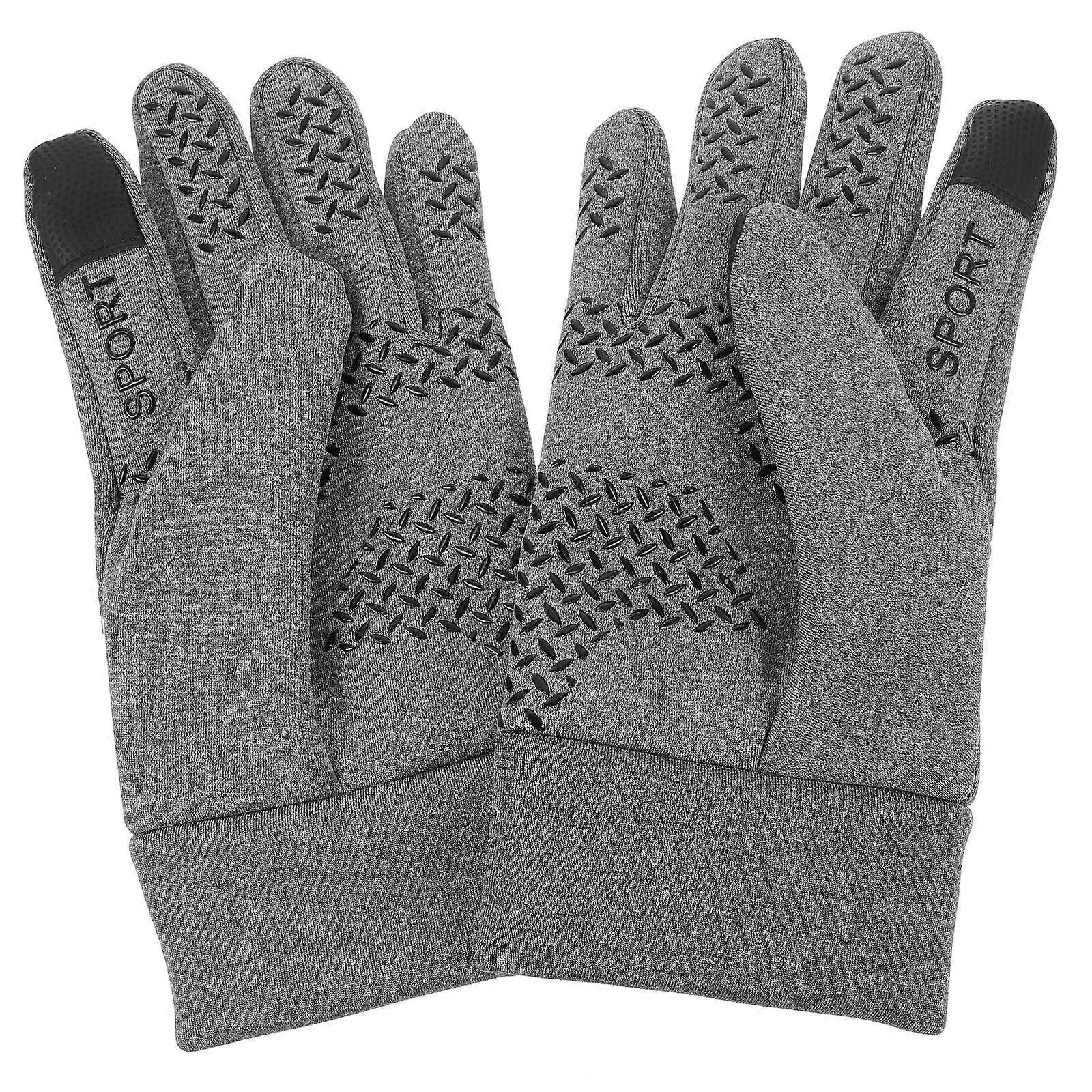 Windproof Full Finger Gloves for Men, Touchscreen Compatible, Non Slip Grip, Warm for Cycling, Skiing, and Cold Weather Outdoor Activities