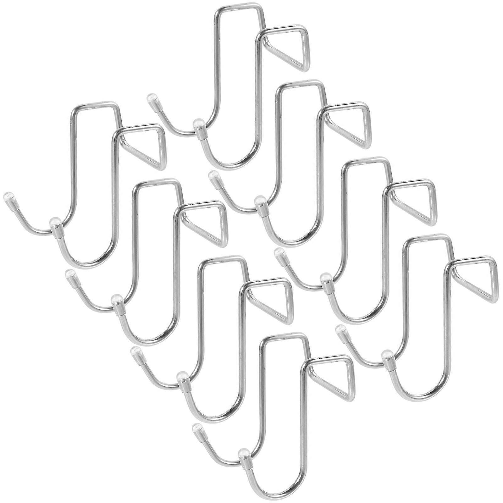 Stainless Steel Coat Hooks for Workshop Use Tool Free Installation 8Pcs