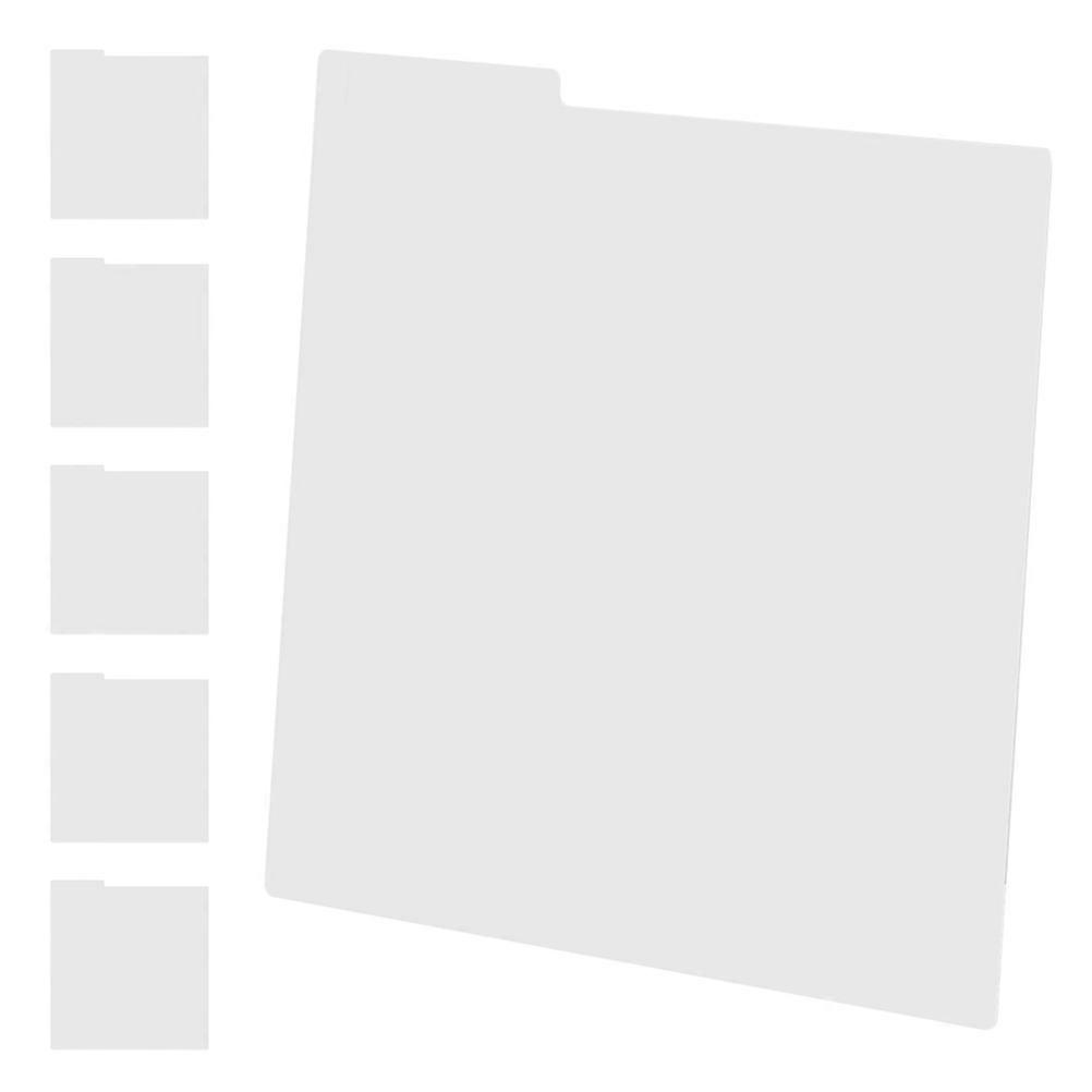 6pcs White Vinyl Record Dividers Reusable Separators for Organizing Records and DVDs Storage Solution for Album Collections
