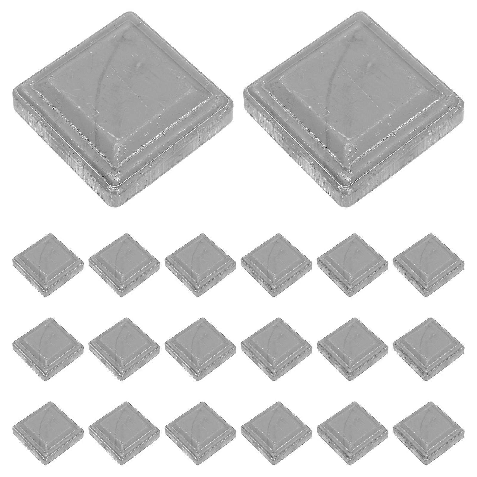 Post Cap Replacement Steel Fence Caps Square Iron Secure Protection Easy Installation For Outdoor Fencing General Users 10Pcs