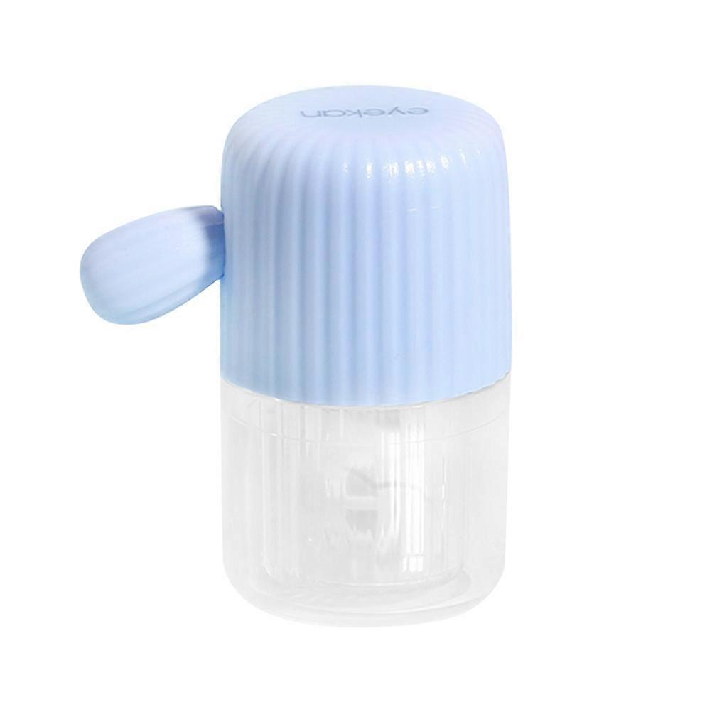 Portable Lenses Cleaner Manual Rotary Design For Lens Travel 6.3*5.4cm Blue 1Pack