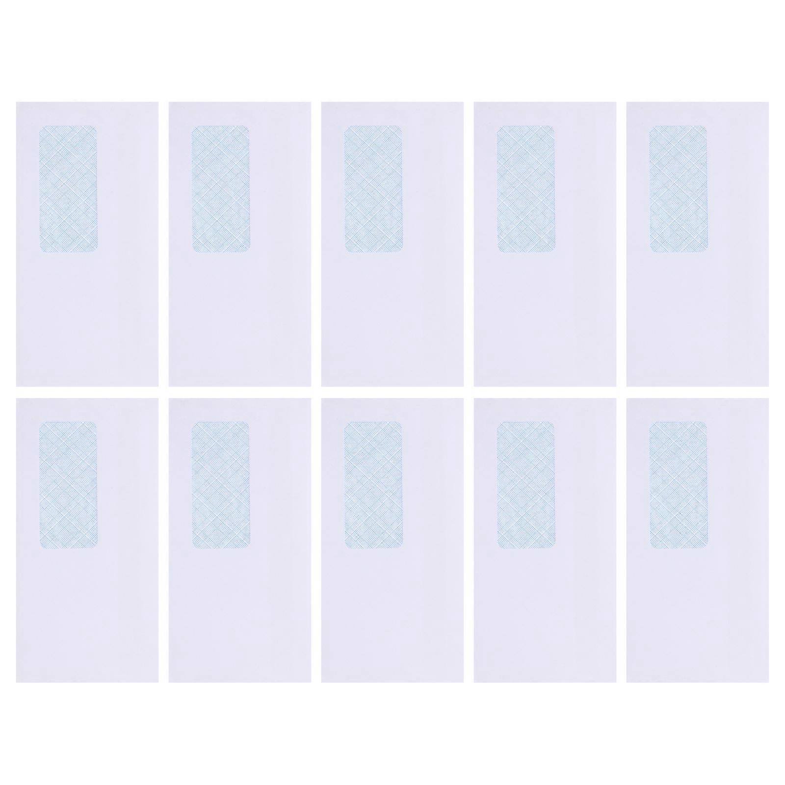 50 Self Seal Envelopes with Left Window for Secure Business Mailing – Easy Access, Privacy Protection for Documents and Invitations