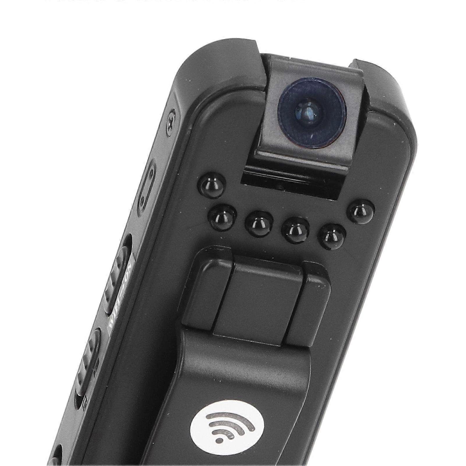 Body Camera 1080P HD WiFi Night Vision Motion Detection Autofocus Wide Angle Portable Pocket Camcorder with Back Clip APP for Security Guard