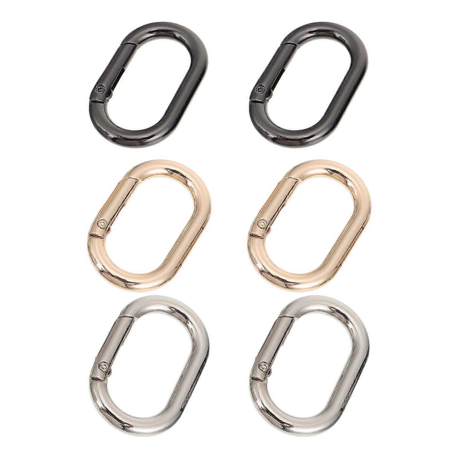 Premium Spring Snap Hooks Made of Zinc Alloy for Keys Assorted Color Useful DIY Accessories 6Pcs