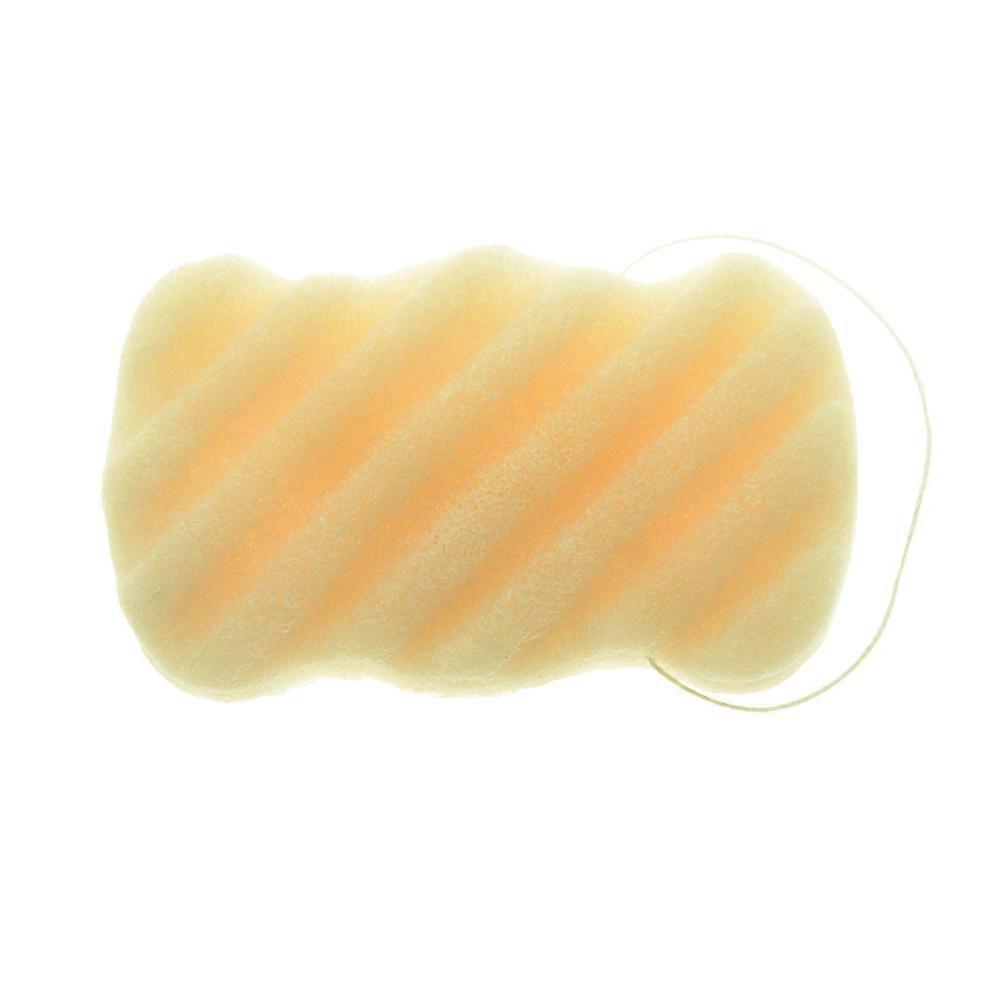 Face Sponges Cleansing Wave Shape Sponge For Bath Shower Beige 12.5x7x3cm Exfoliator 1Pcs