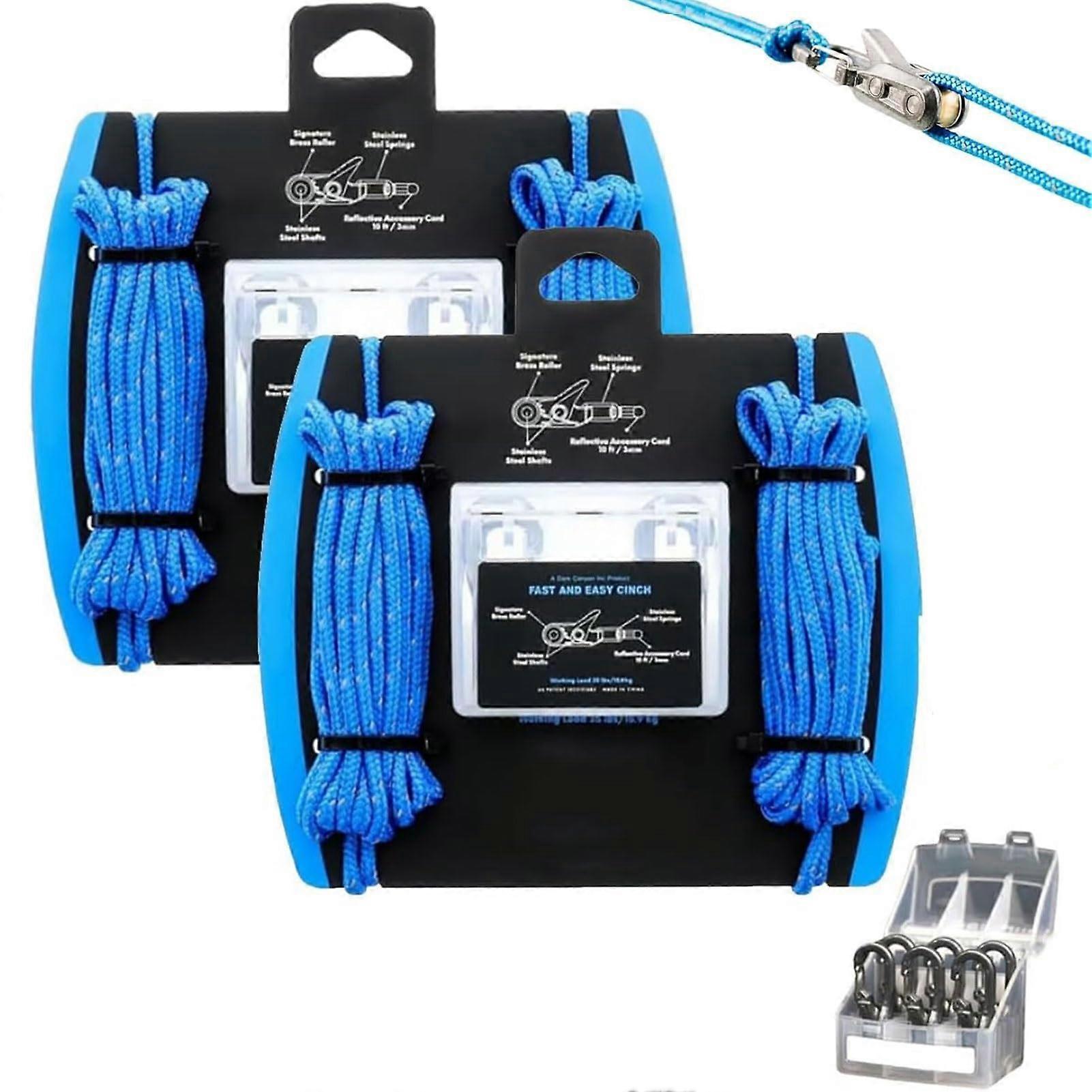 Rope Tensioner Tool for Tightening Cords and Ropes, Secure Guy Rope Control for Boating and Camping, 2-Inch Model