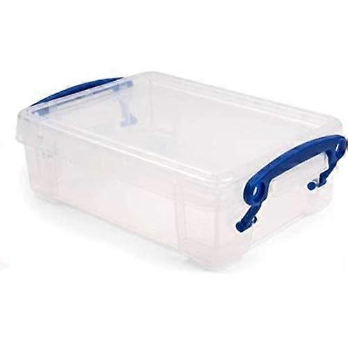 6 x 0.35 Litre Transparent Storage Boxes with Lids for Organizing Home and Office, Durable Plastic Design