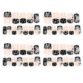 48Pcs Trendy Full Cover Fingernails Kit for Instant Glamorous Nail Makeover
