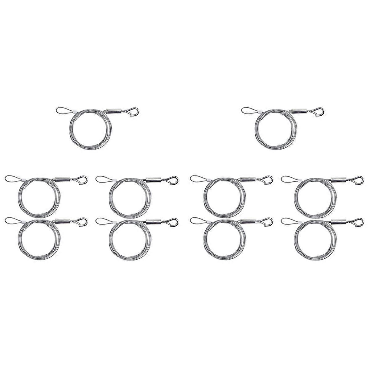 10Pcs Picture Hanging Wire Kit, 2M X Φ1.5mm Stainless Steel with Wire Adjustable Hook and Rail Mould