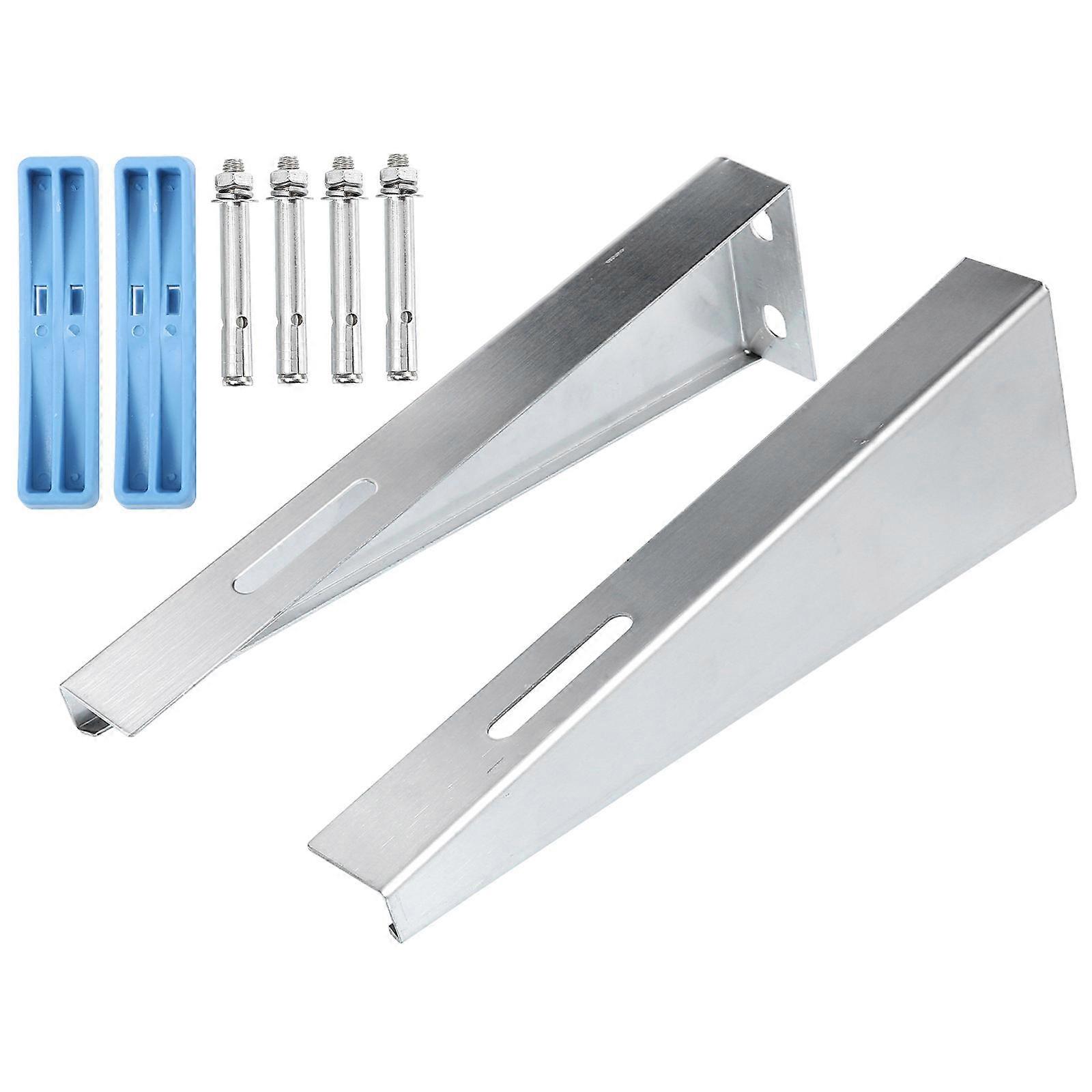 Triangle Water Heater Wall-Mounted Bracket Silver 31.5x9.5cm Wall Mounting 2Pcs