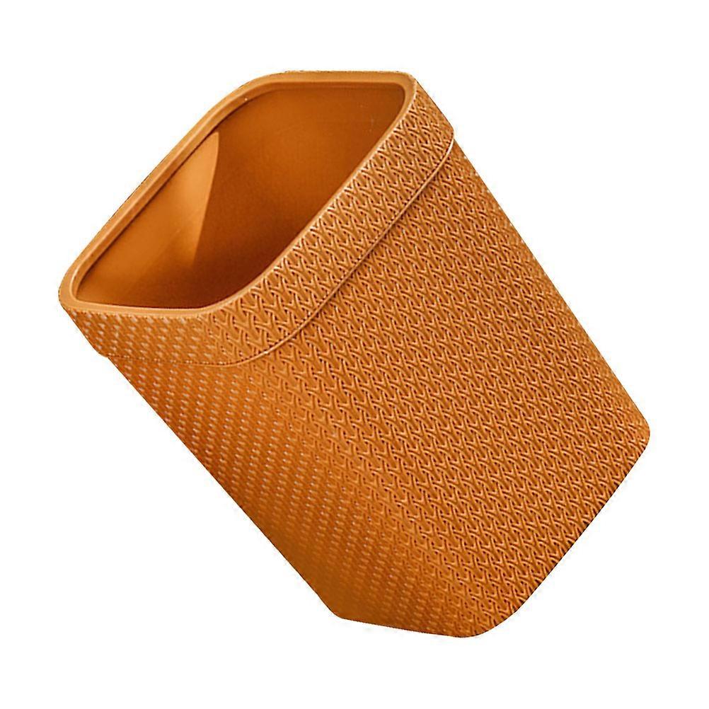 Kitchen Trash Can Household Garbage Can Simple Style Waste Container For Home Office Orange 30x23cm Plastic Waste Storage 1Pcs