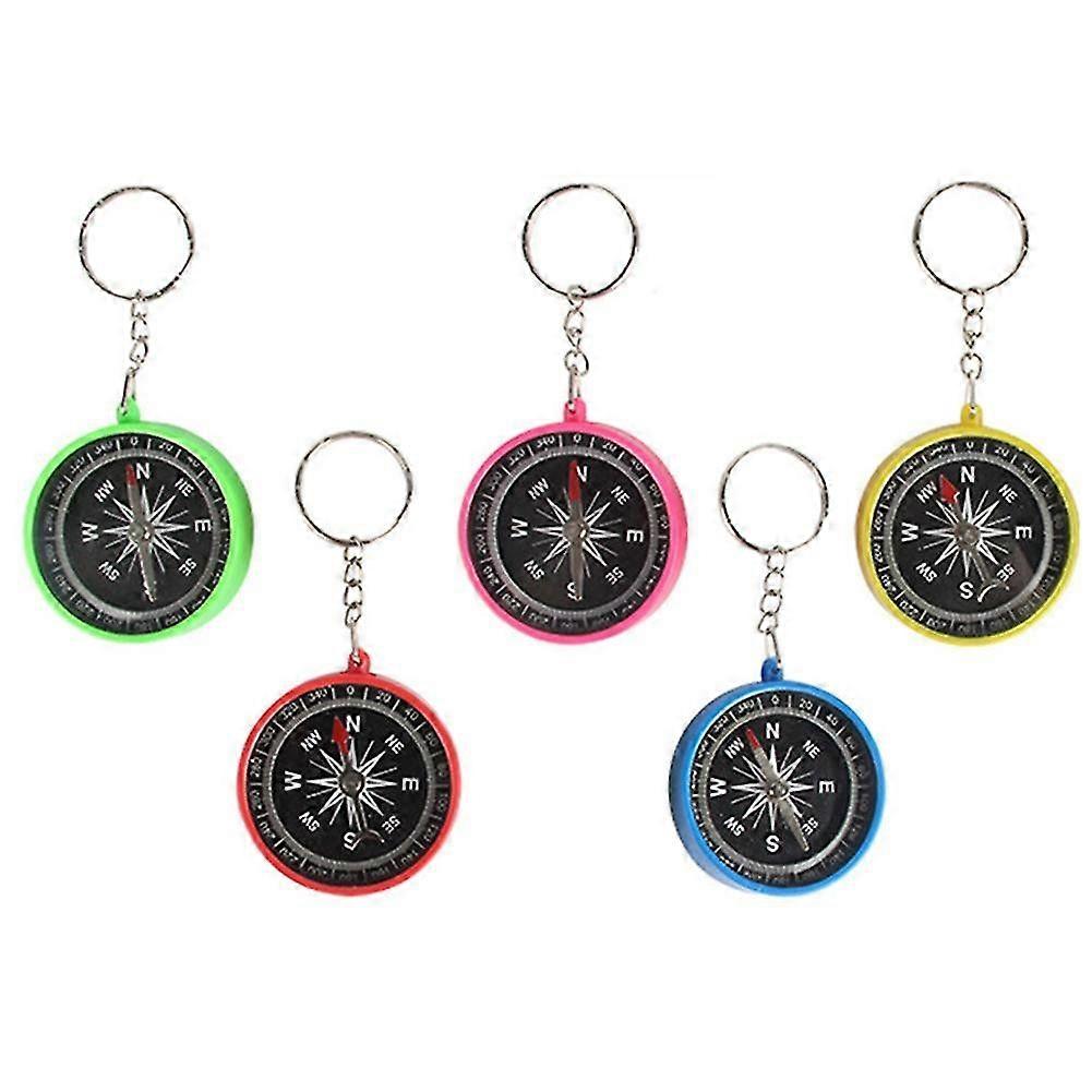 Children Mini Compasses Keychain Multi Color Fashionable Key Chains for Parents