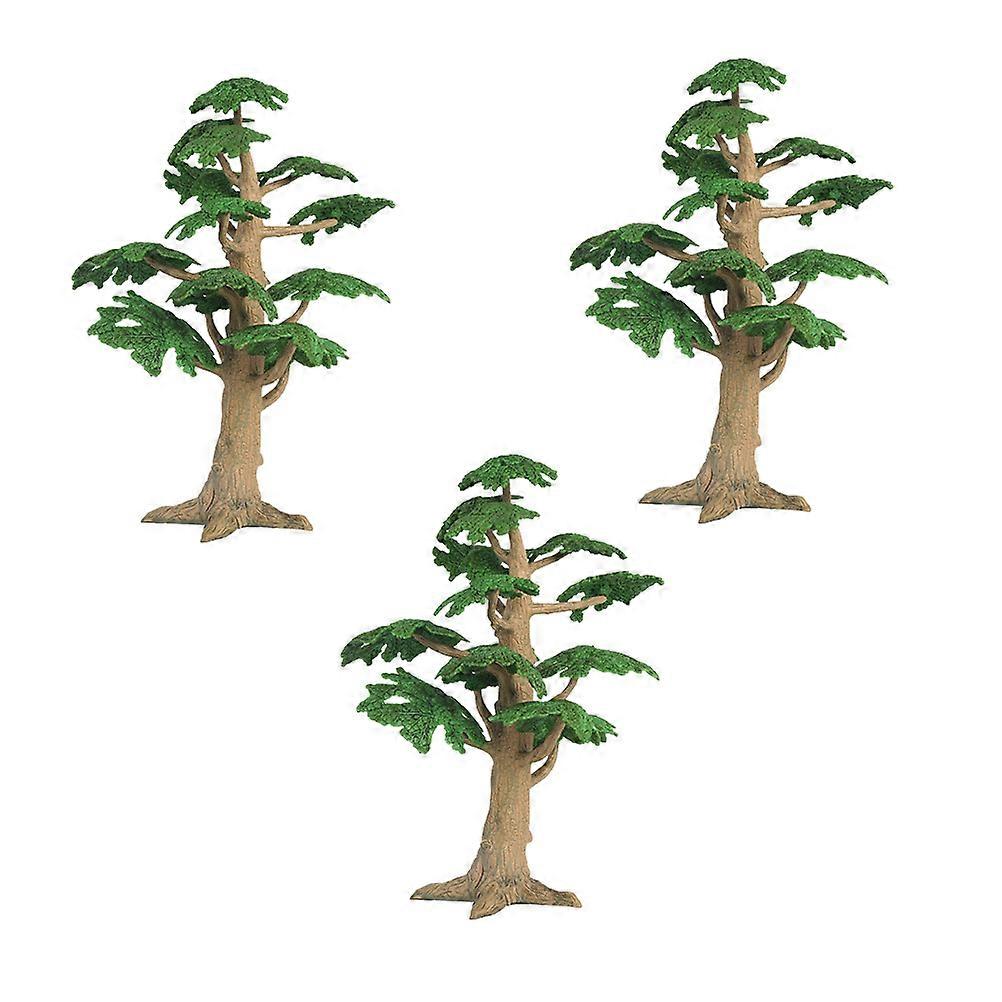 Realistic Artificial Bonsai Tree Simulation Trees Plastic Model Green Pine Home Decoration 3Pack