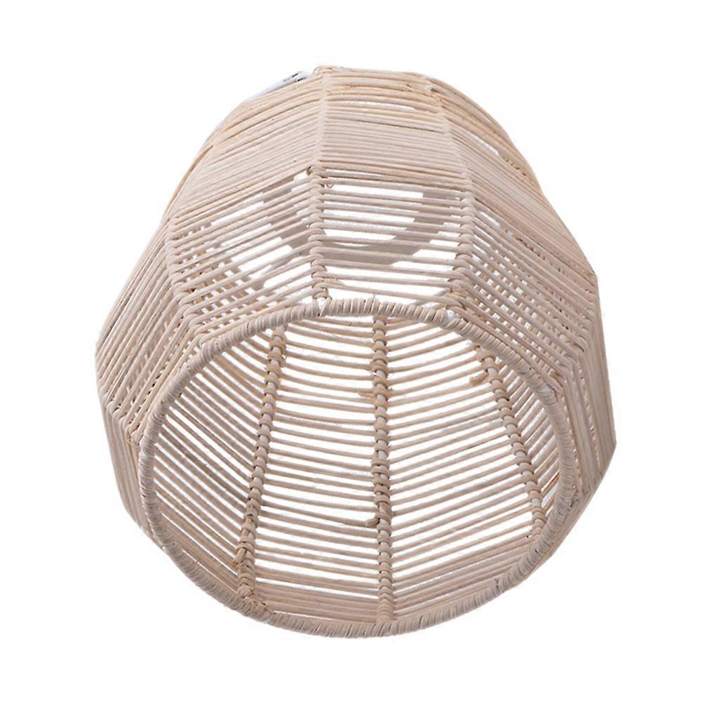Lamp Shade for Floor Lamp Rattan Woven Lampshade for Kitchen Restaurant 6.3X6.3X5.9in Decorative 1Pack