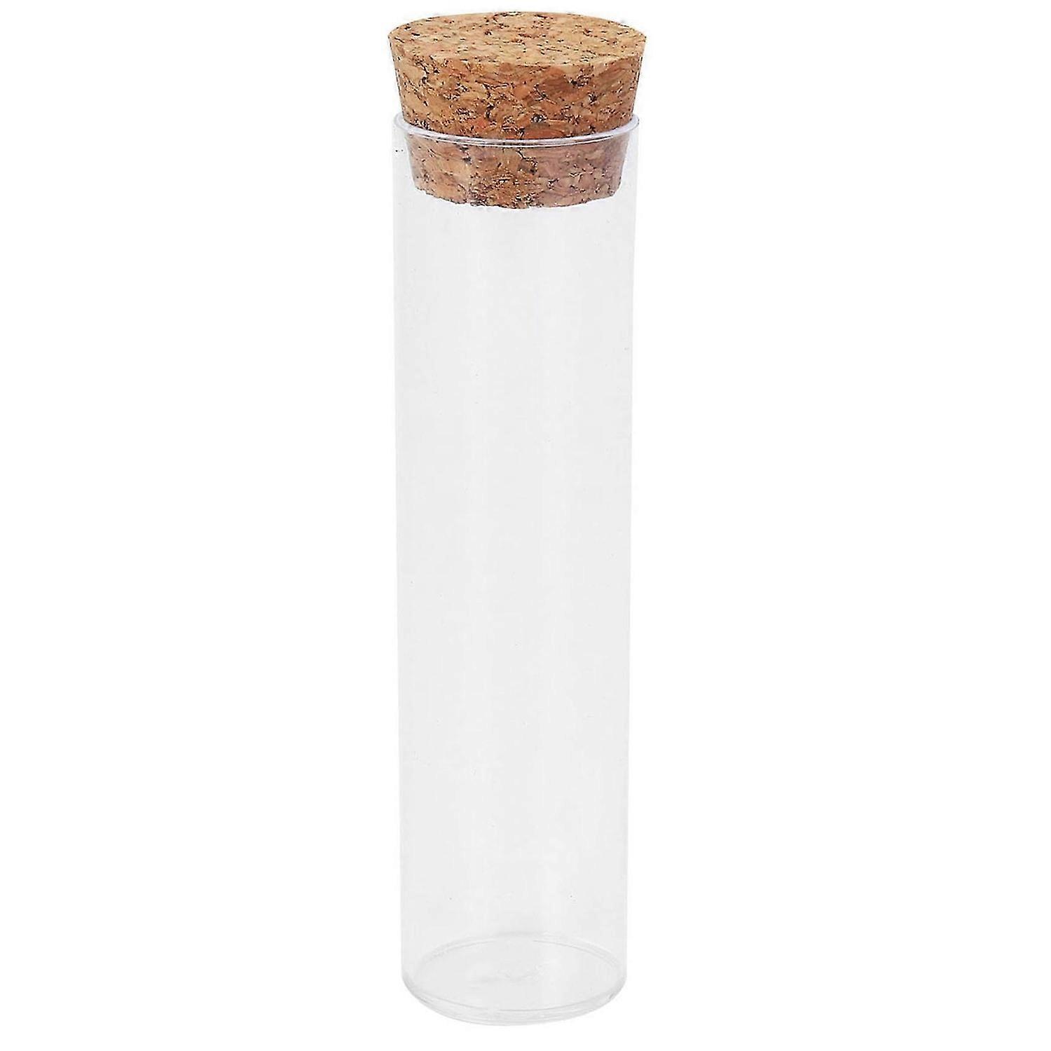 50 قطعة / حزمة 25X95mm أنبوب اختبار بلاستيكي للشاي ذبابة الفاكهة أنبوب ثقافة مع سدادة الفلين