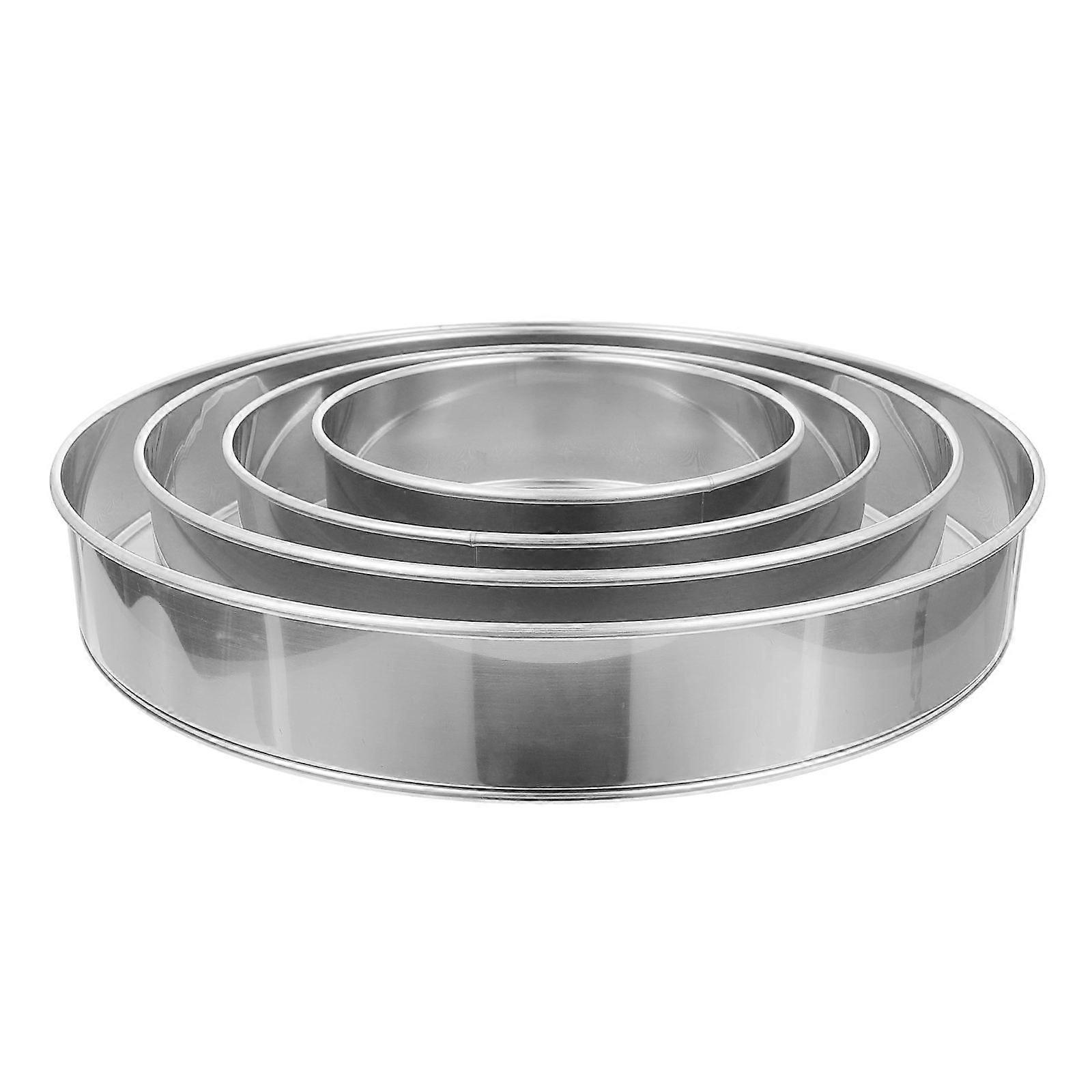 Stainless Steel Flour Sieve for Home Use Silver Color 4pcs 60 Mesh