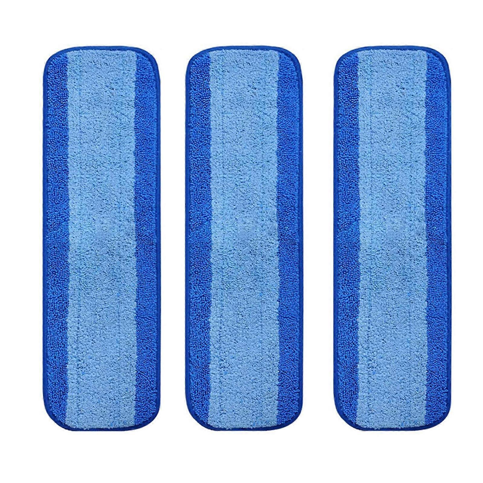 3Propes Microfiber Mop Cleaning Pad 18-Inch Washable Reusable Refills Compatible With Most Mops
