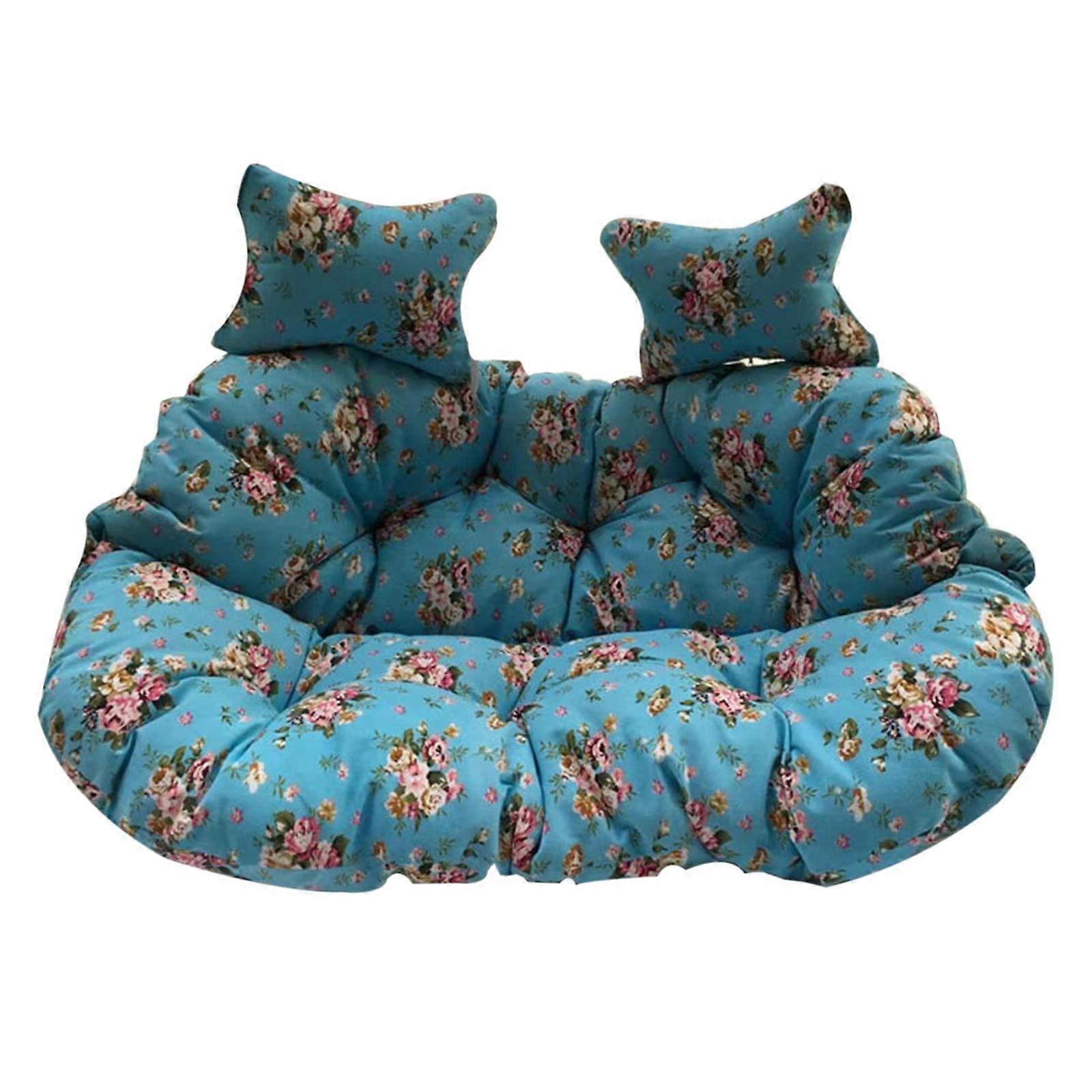 2seater hanging chair, with double basket design, seat cushion for 2 people, hammock chair, replacement color: Q