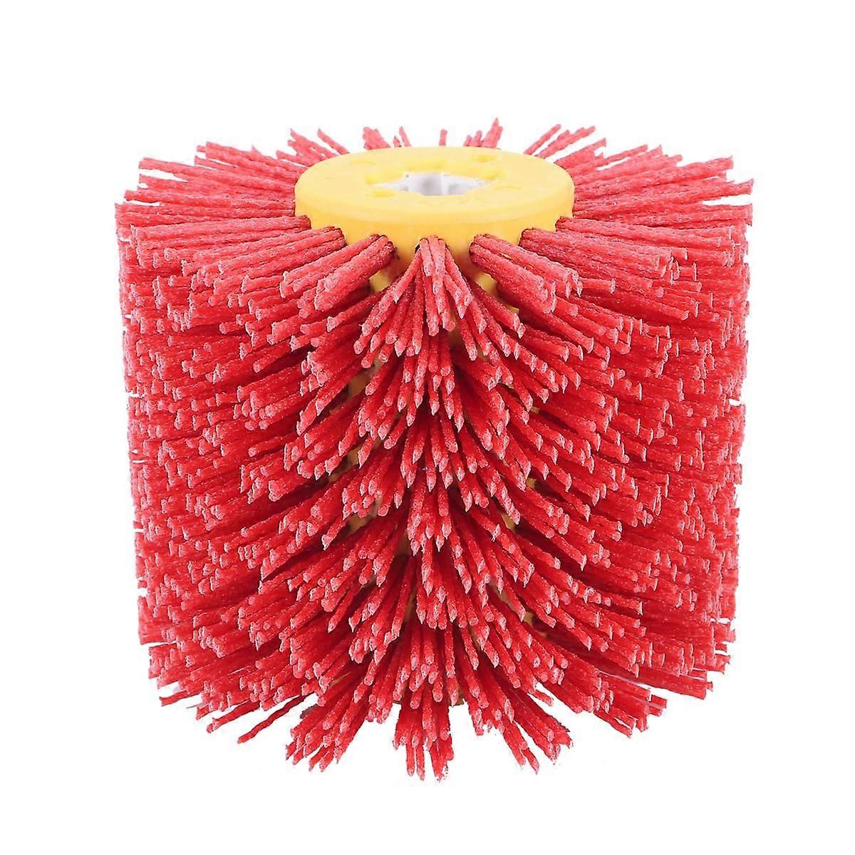 Grinding brushes, polishing disc brushes, red abrasive wire drum brushes, suitable for deburring and polishing (320).