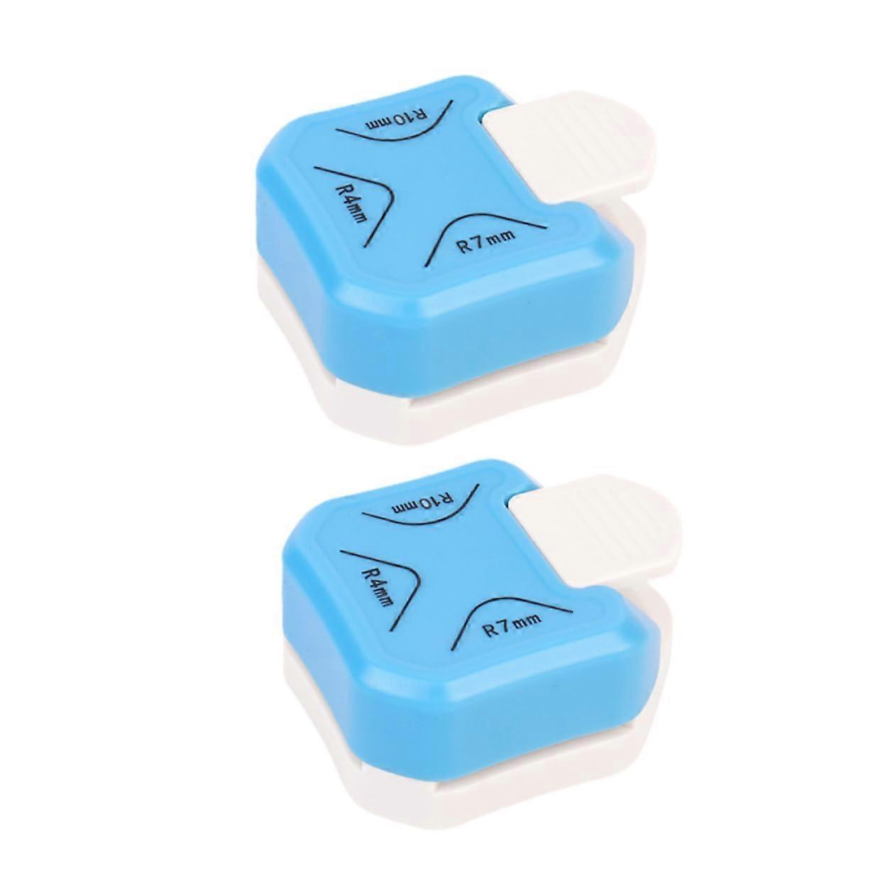 2 Pieces Beautiful Corner Rounder Punch for Paper Craft Card Making Blue