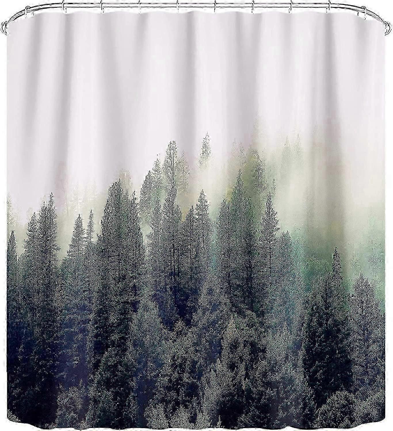 Washable Fabric Shower Curtain for Various Brands in Polyester Landscape (180 x 180 cm)