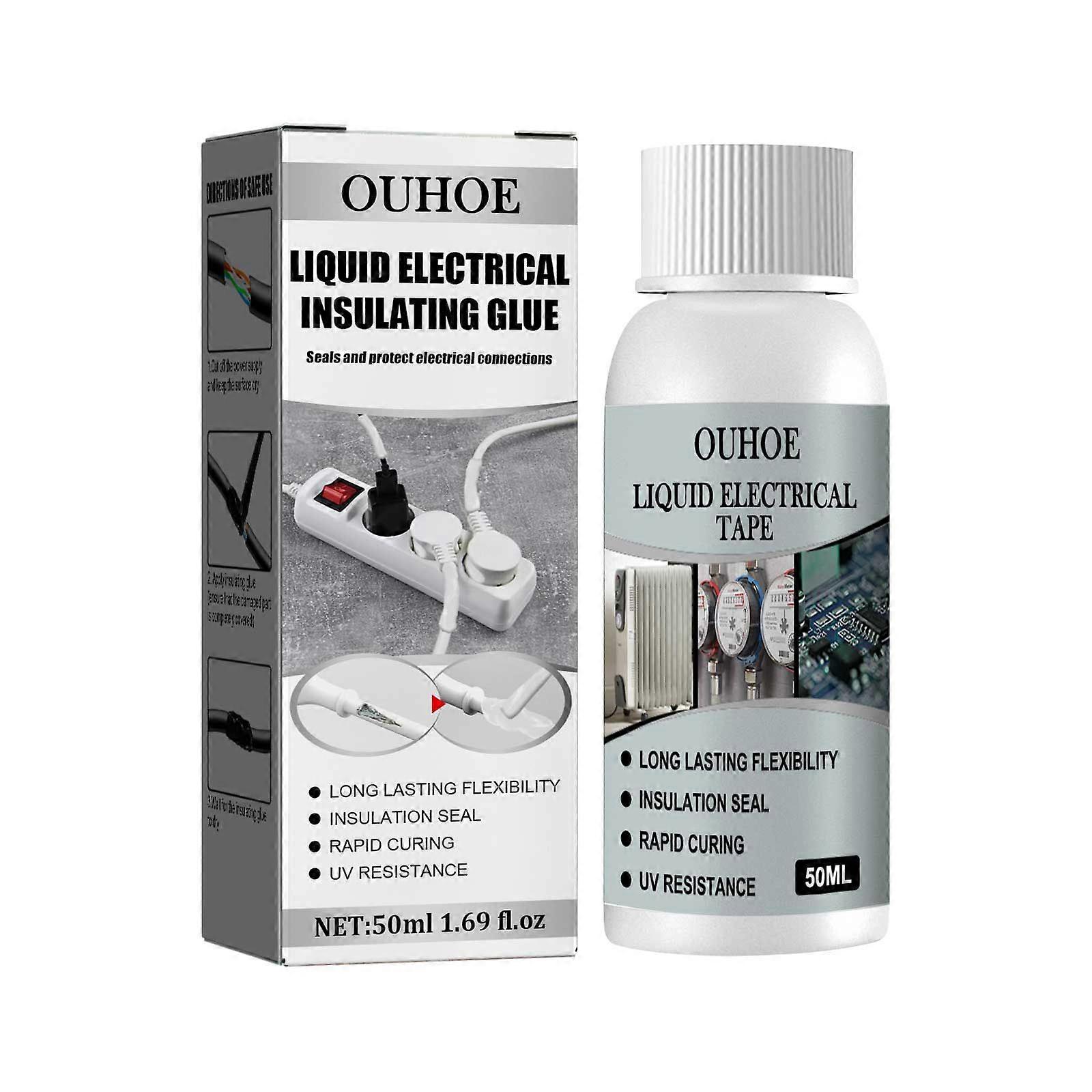 50ml Liquid Electrical Insulating Adhesive - Waterproof, High-Temperature Resistant, Quick-Drying Sealant for Wires