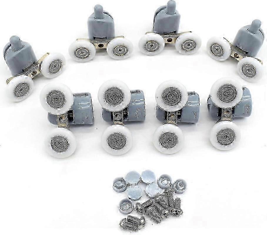 8 Pack Double Shower Door Rollers 23mm Diameter Bathroom Replacement Parts